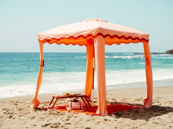 Beach cabana by the water