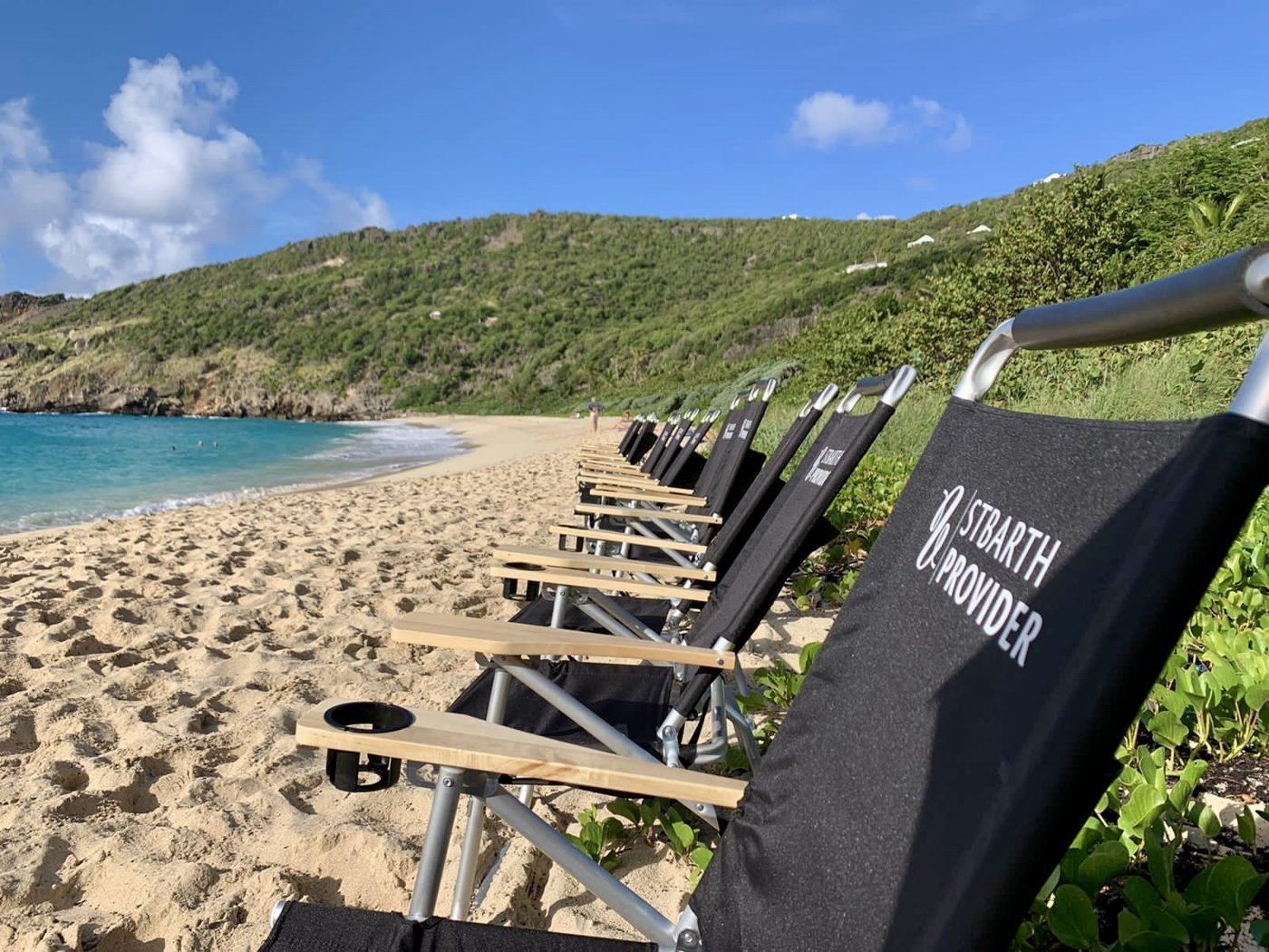 St Barth Provider beach chairs on the sand