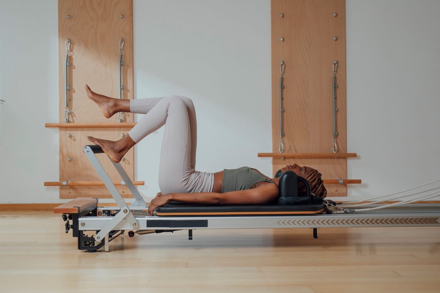 Session on a Reformer Pilates machine